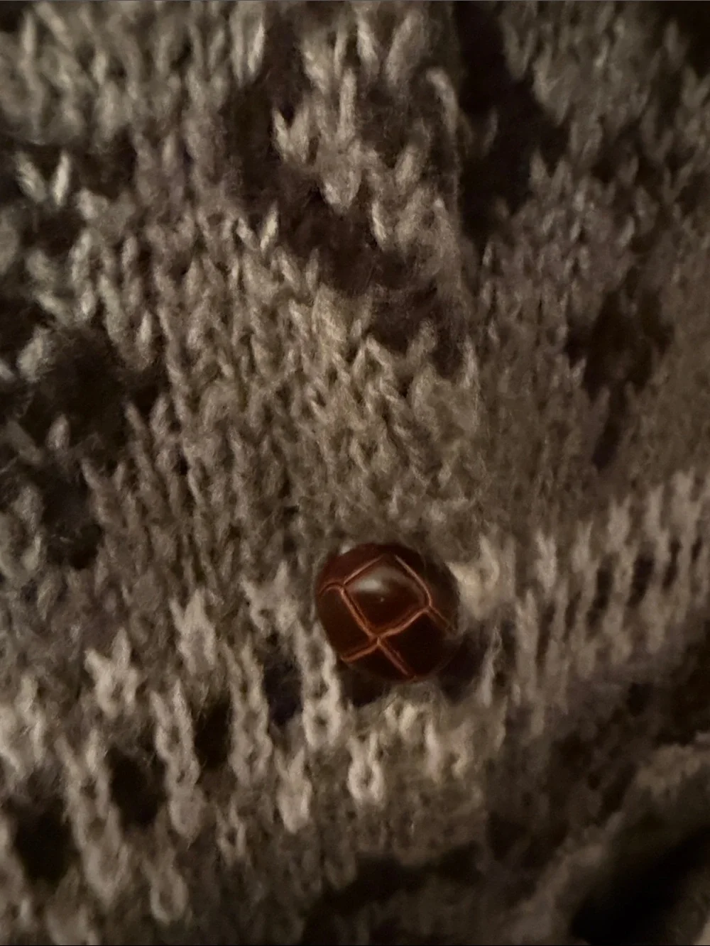 Forever 21 Gray and Brown Fair Isle Shawl-Collar Cardigan 99 - Picture 7 of 11